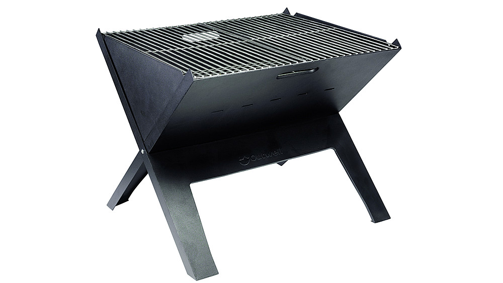 Barbecue de Charbon Portable avec Grille Double Face en Fonte Porte de  Ventilation Pique-Nique Camping Randonnée Noir - Costway