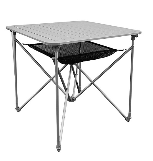 Table pliable de camping avec 4 sièges Acier Aluminium