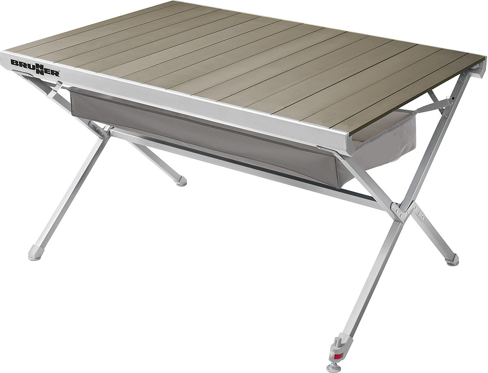 Table de camping avec dessus de table en aluminium, table de